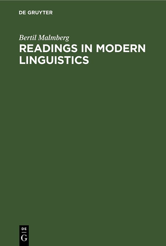 Readings in Modern Linguistics