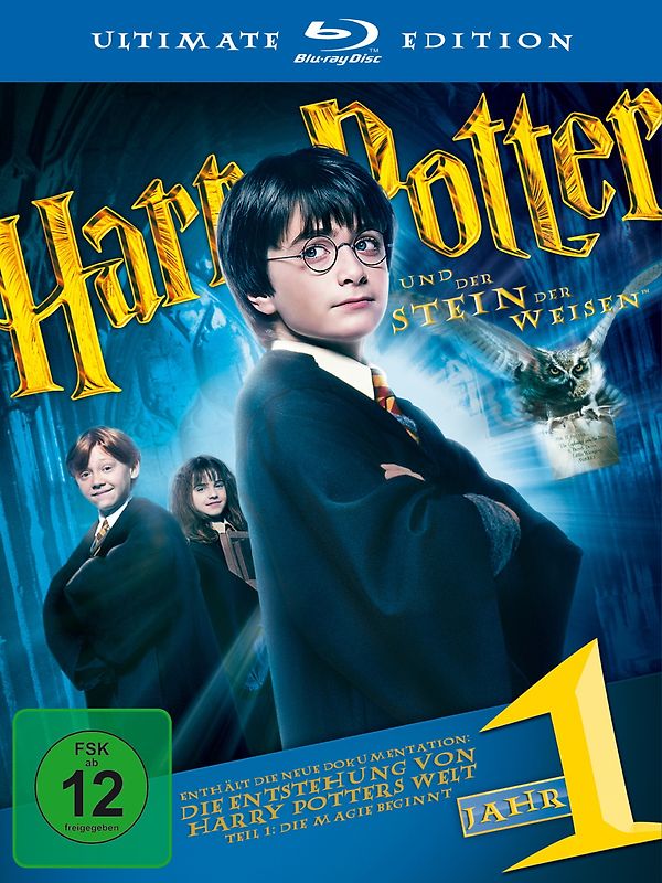 Harry Potter 1: Der Stein der Weisen [Ultimate Edition, 2 Sammelkarten, Buch, 3 Discs] Blu-ray Disc