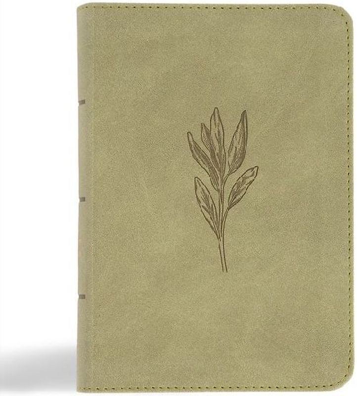 NASB Large Print Compact Reference Bible, Sage Suedesoft Leathertouch