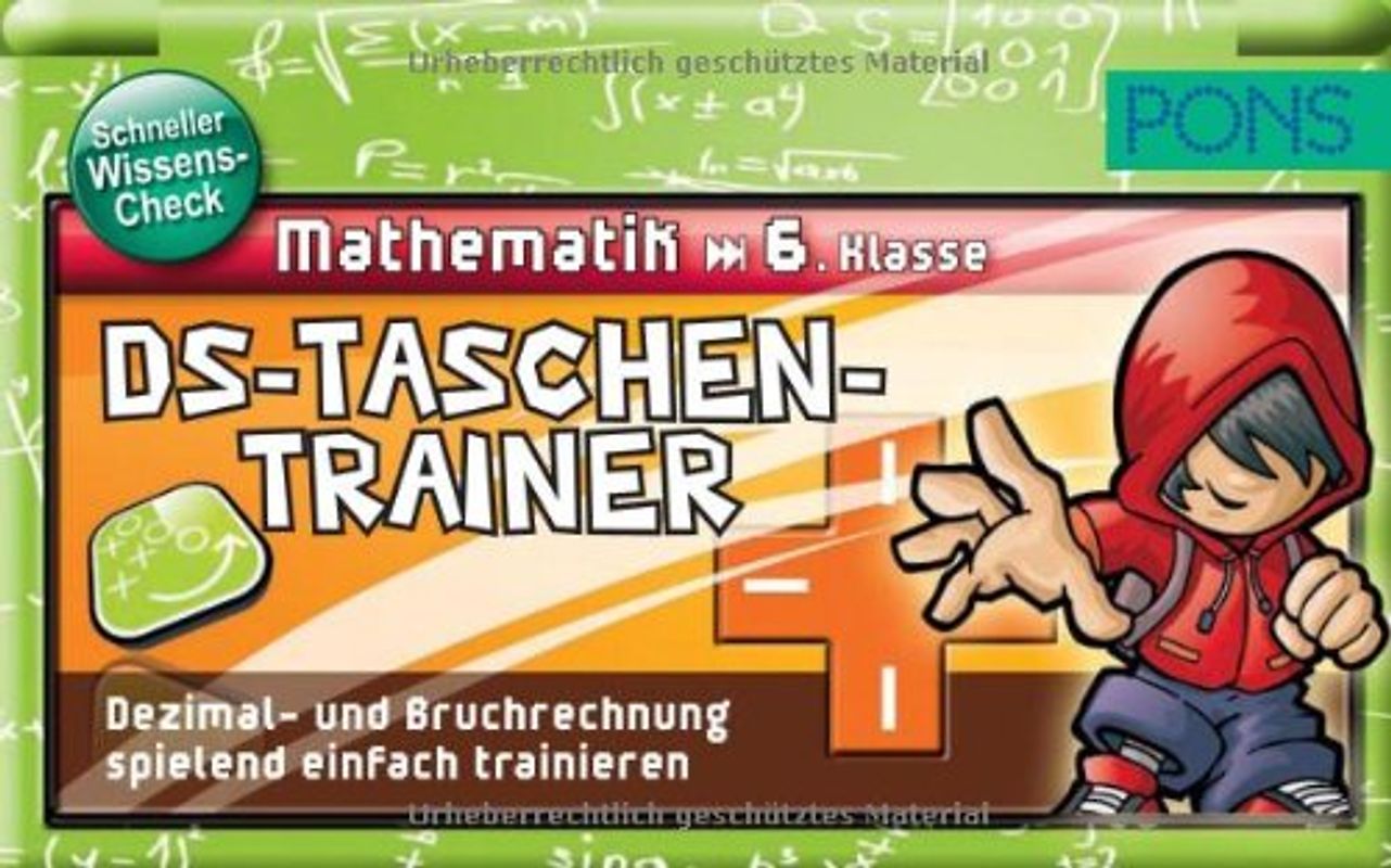 PONS DS Taschentrainer Mathematik 6. Klasse