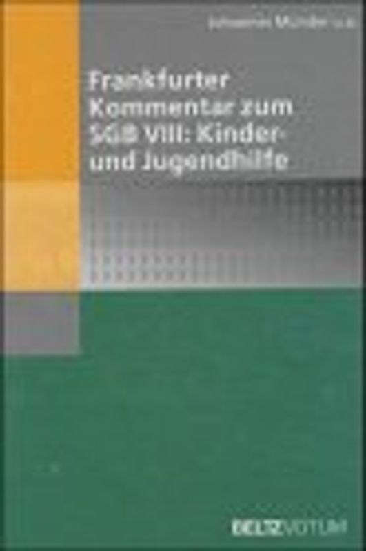 Frankfurter Kommentar zum SGB VIII: Kinder und Jugendhilfe
