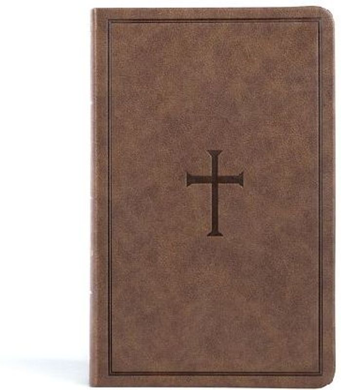 KJV Thinline Reference Bible, Brown Leathertouch