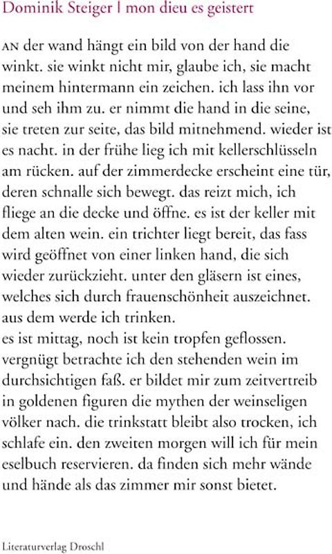 mon dieu es geistert