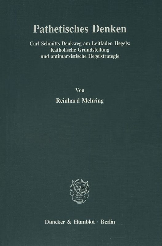 Pathetisches Denken.