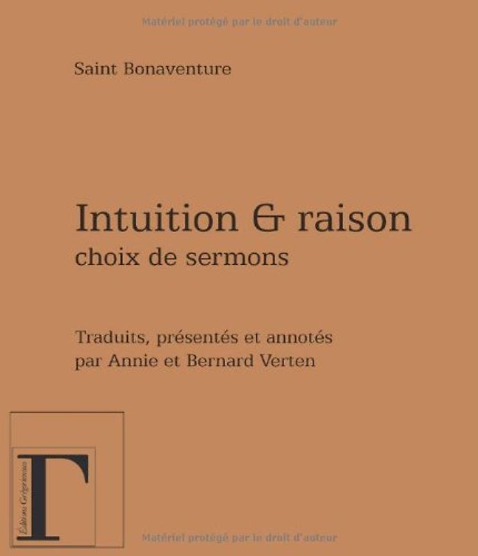 Sermons : Intuition & raison