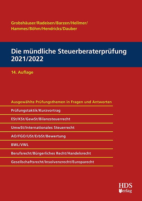 Die mündliche Steuerberaterprüfung 2021/2022