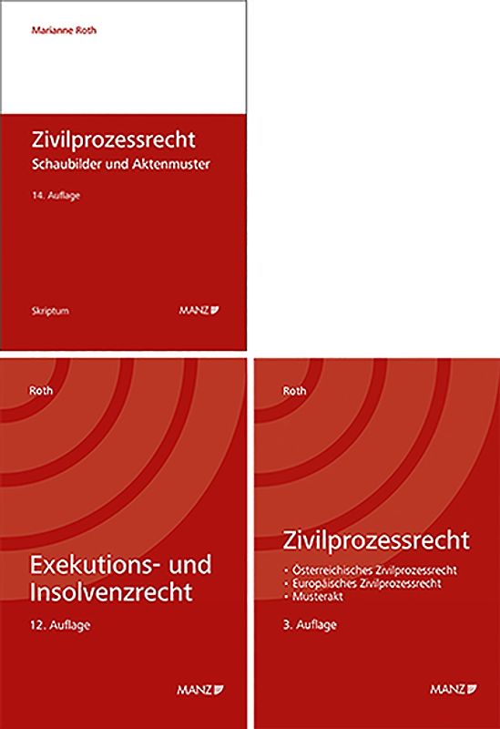 PAKET: Zivilprozessrecht 3.Auflage+ Zivilprozessrecht Schaubilder und Aktenmuster 14.Auflage+ Exekutions-und InsolvenzR 12.Auflage