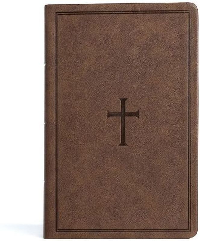 CSB Large Print Personal Size Reference Bible, Brown Leathertouch, Indexed