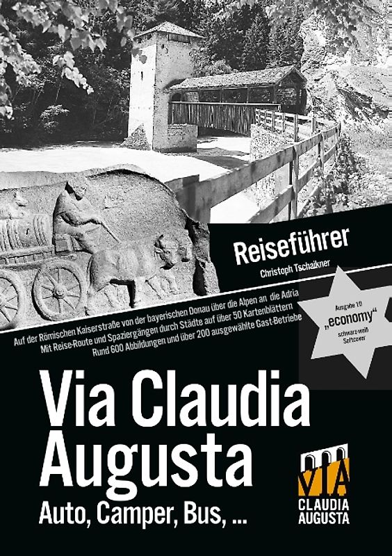 Reiseführer Via Claudia Augusta „economy" schwarz-weiss