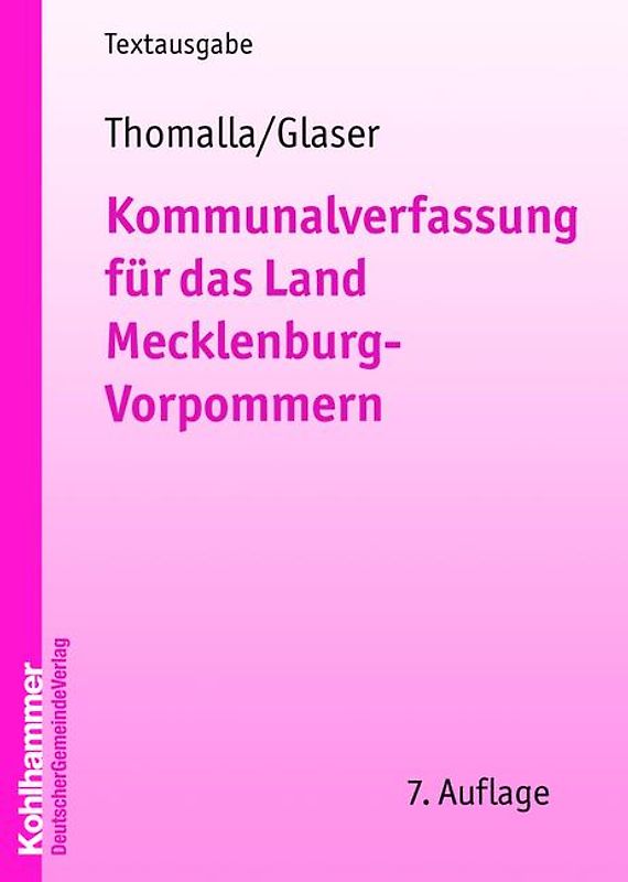 Kommunalverfassung für das Land Mecklenburg-Vorpommern