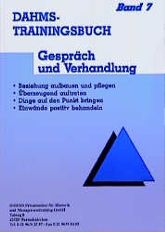 Dahms Trainingsbuch / Gespräch und Verhandlung