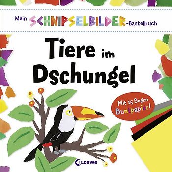 Mein Schnipselbilder-Bastelbuch - Tiere im Dschungel