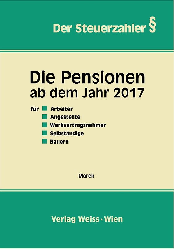 Die Pensionen ab dem Jahr 2017