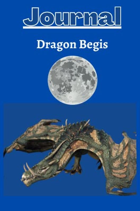 Dragon Journal Begis with a cobalt blue background