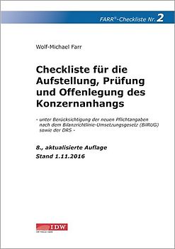 Farr, Checkliste 2 (Konzernanhang), 8. A.