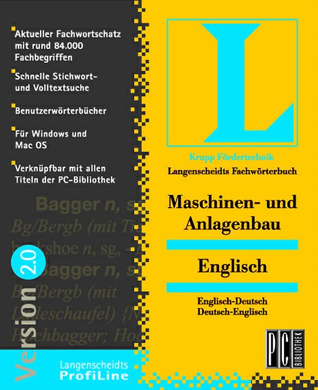 Fachwörterbuch Englisch: Maschinen- und Anlagenbau - Version 2.0 MacOS