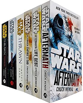 Star Wars Thrawn Series & Aftermath Trilogy 6 Books Collection Set by Timothy Zahn, Chuck Wendig (Thrawn, Alliances, Treason, Aftermath, Life Debt, Empires End)