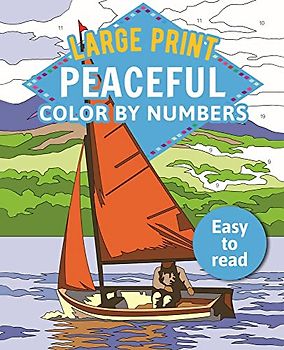 Large Print Peaceful Color by Numbers