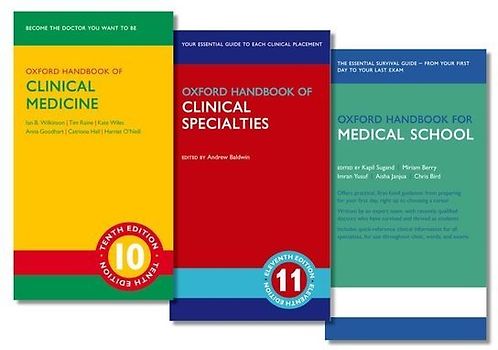 Oxford Handbook of Clinical Medicine, Oxford Handbook of Clinical Specialties, and Oxford Handbook for Medical School Pack