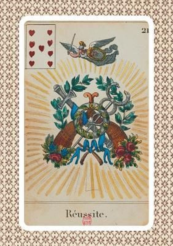 Carnet Ligné Cartomancie, Réussite, 18e Siècle