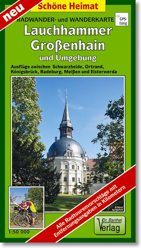 Radwander- und Wanderkarte Lauchhammer, Großenhain und Umgebung