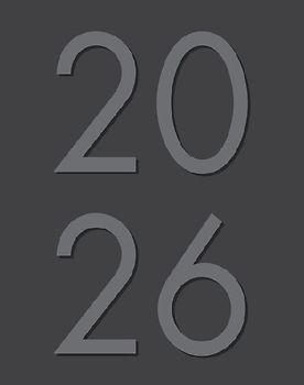 Charcoal 2026 7.5 X 9.5 Booklet Monthly Planner