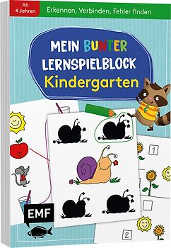 Mein bunter Lernspielblock – Kindergarten: Erkennen, Verbinden, Fehler finden