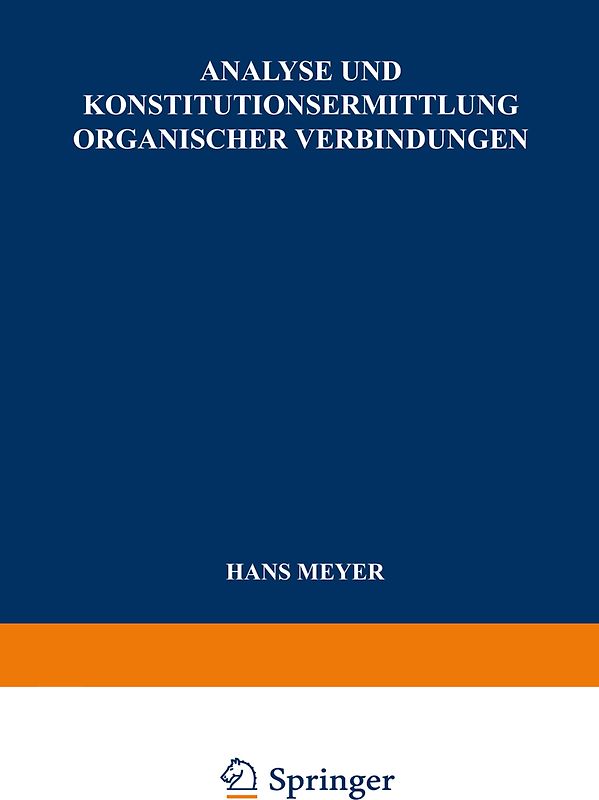 Analyse und Konstitutionsermittlung Organischer Verbindungen