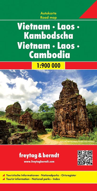 Vietnam - Laos - Kambodscha, Straßenkarte 1:900.000, freytag & berndt