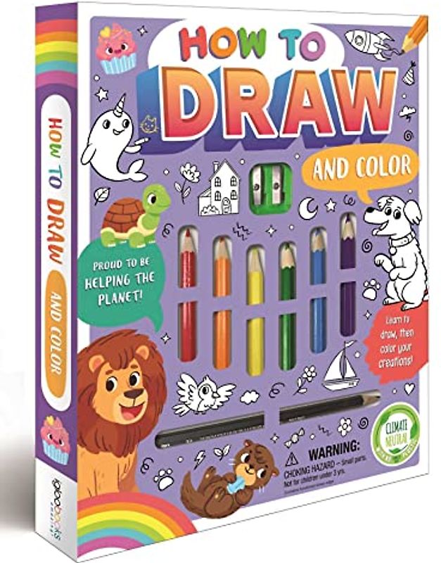 How to Draw and Color Set: With 6 Colored Pencils & Sketching Pencil
