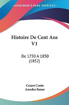 Histoire De Cent Ans V1