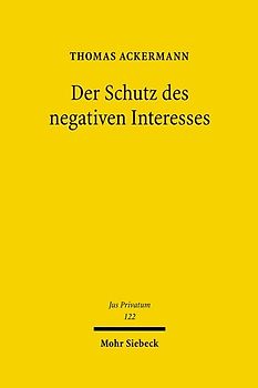 Der Schutz des negativen Interesses
