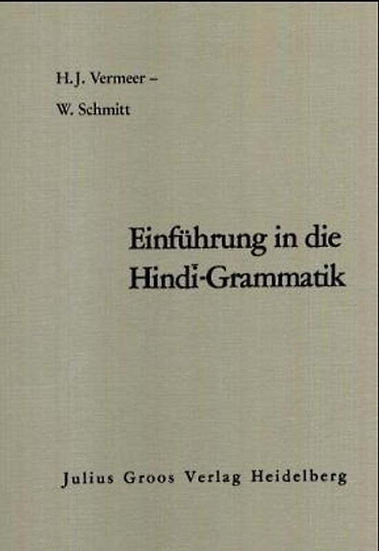 Einführung in die Grammatik der modernen Hindi