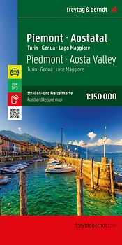 freytag & berndt Straßenkarte Piemont - Aostatal, Turin - Genua - Lago Maggiore 1:150.000