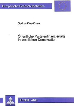 Öffentliche Parteienfinanzierung in westlichen Demokratien
