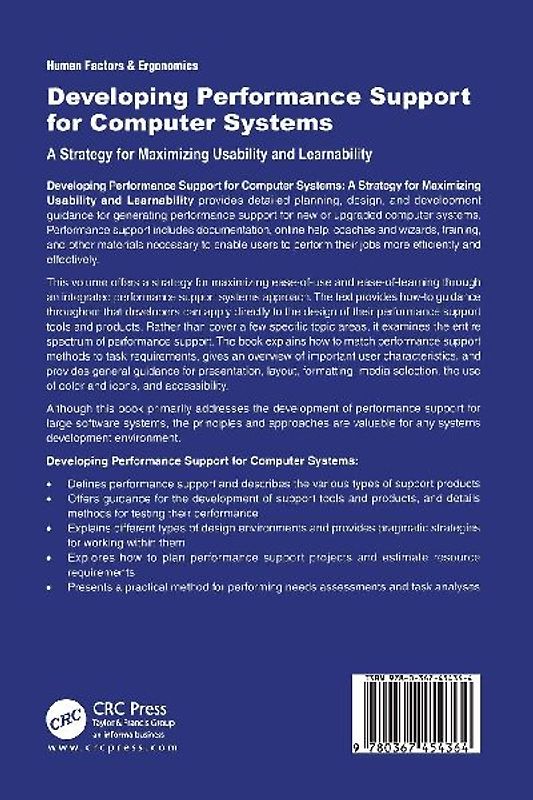 Developing Performance Support for Computer Systems