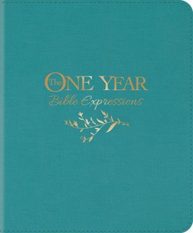 The One Year Bible Expressions NLT (Leatherlike, Tidewater Teal)