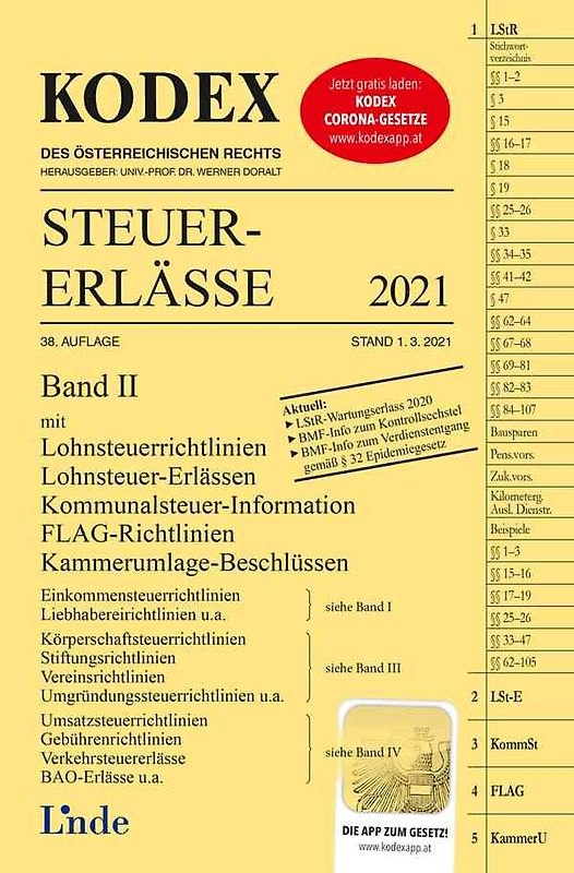KODEX Steuer-Erlässe 2021, Band II