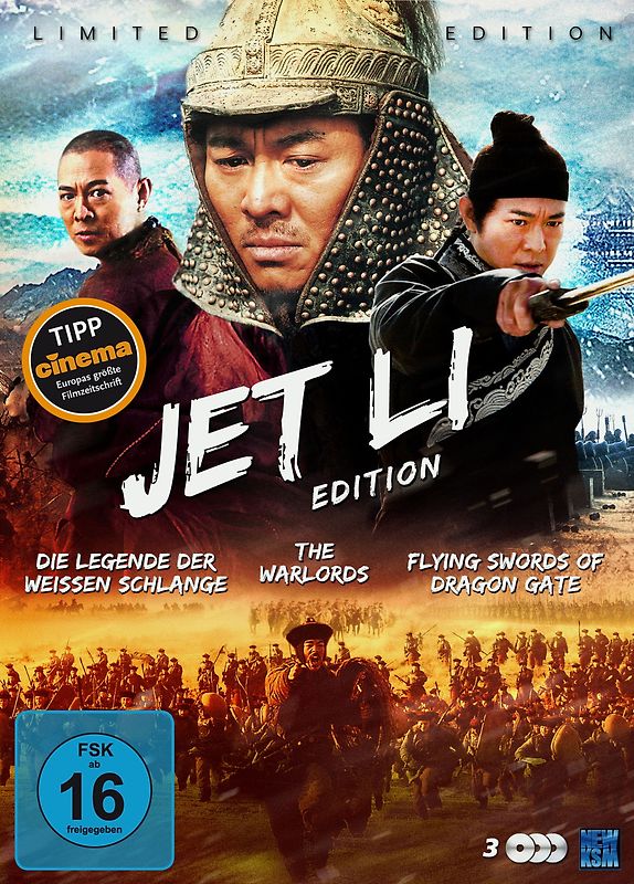 Jet Li Edition (Die Legende der Weißen Schlange / The Warlords / Flying Swords of Dragon Gate) [Collector's Edition, 3 DVDs] DVD