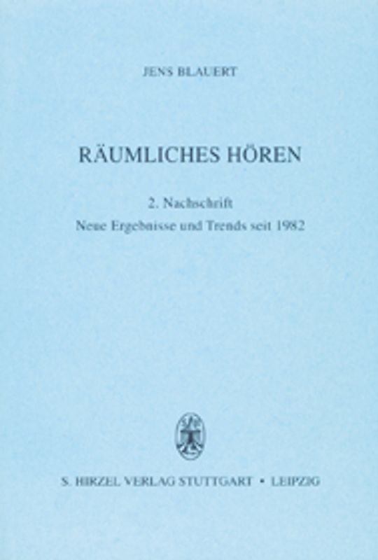 Räumliches Hören 2. Nachschrift
