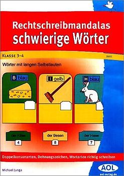 Rechtschreibmandalas - schwierige Wörter