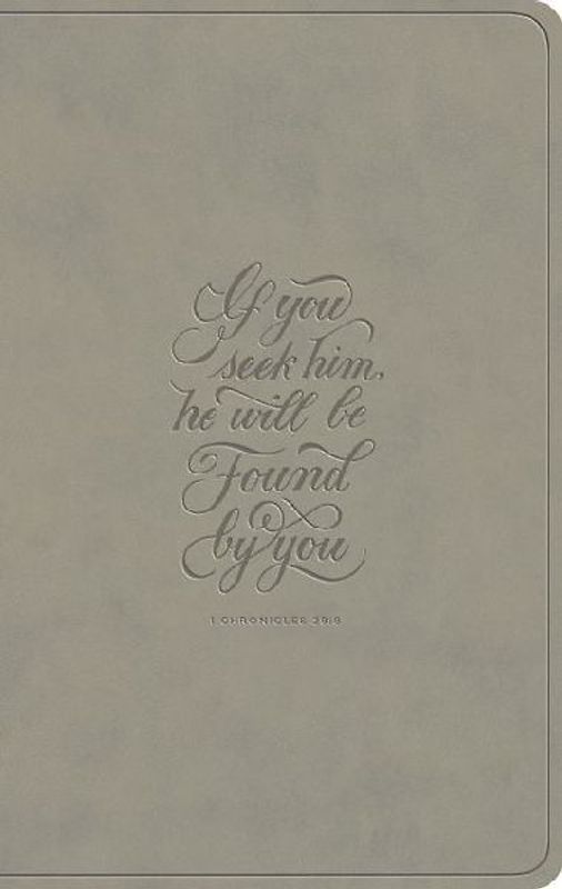 ESV Large Print Value Thinline Bible (Trutone, Stone, 1 Chronicles 28:9 Design)