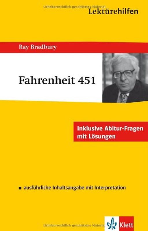 Lektürehilfen Ray Bradbury " Fahrenheit 451"