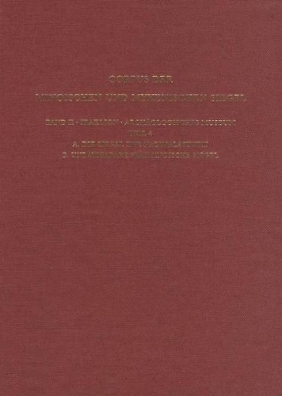 Corpus der minoischen und mykenischen Siegel / A. Die Siegel der Neupalastzeit - B. Undatierte spätminoische Siegel