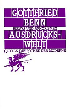 Ausdruckswelt (Cotta's Bibliothek der Moderne, Bd. 93)