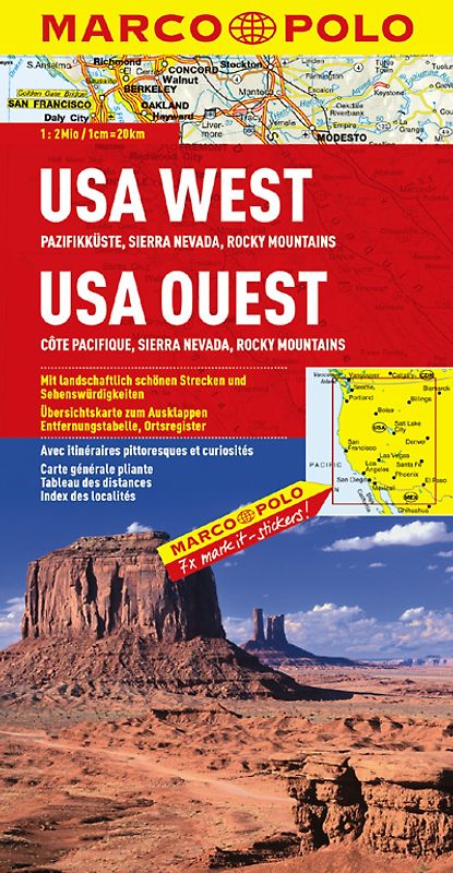 MARCO POLO Kontinentalkarte USA West 1:2 000 000