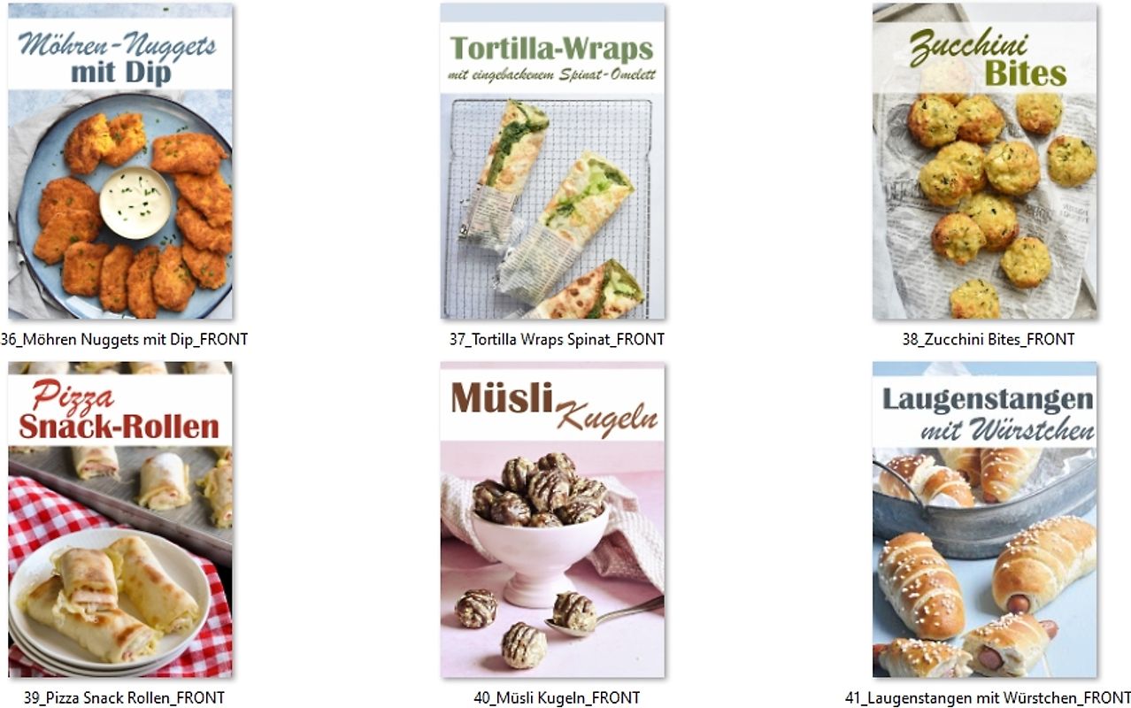 mix dich glücklich Rezeptbox "Schul-Snacks, Lunchbox- und Picknick-Rezepte"