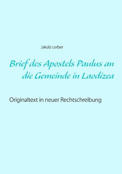 Brief des Apostels Paulus an die Gemeinde in Laodizea