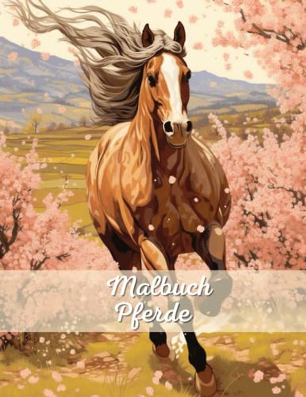 Pferde Malbuch: für Pferdeliebhaber - Geschenk für Mädchen, Teenager und Erwachsene zum Ausmalen und Entspannen - + 30 Illustrationen