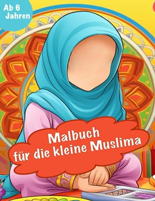 Malbuch für die kleine Muslima
